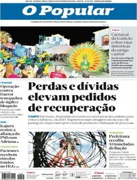 Capa do jornal O Popular 13/02/2024