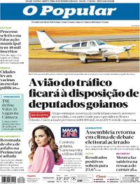 Capa do jornal O Popular 15/02/2024