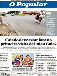 Capa do jornal O Popular 15/03/2024