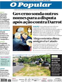 Capa do jornal O Popular 16/02/2024