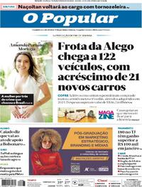 Capa do jornal O Popular 17/02/2024