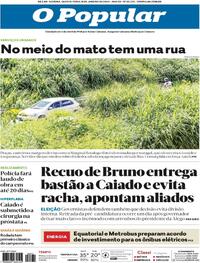 Capa do jornal O Popular 18/01/2024