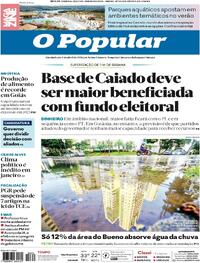 Capa do jornal O Popular 20/01/2024