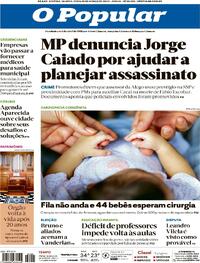 Capa do jornal O Popular 20/03/2024