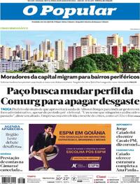 Capa do jornal O Popular 22/03/2024
