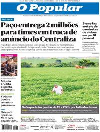 Capa do jornal O Popular 23/01/2024