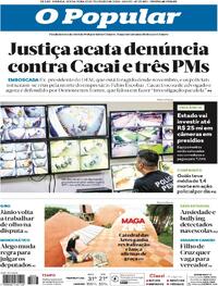 Capa do jornal O Popular 23/02/2024