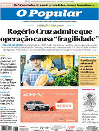 Capa do jornal O Popular 23/03/2024