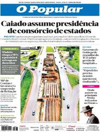 Capa do jornal O Popular 24/01/2024