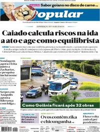 Capa do jornal O Popular 24/02/2024