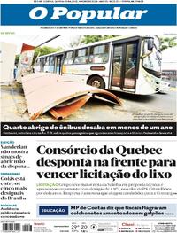 Capa do jornal O Popular 25/01/2024