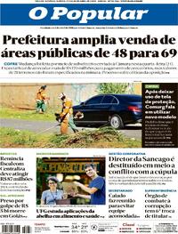 Capa do jornal O Popular 25/04/2024
