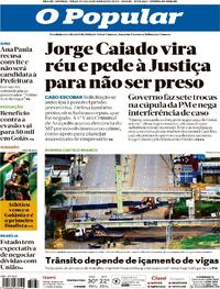 Capa do jornal O Popular 26/03/2024