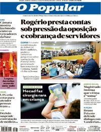 Capa do jornal O Popular 27/03/2024
