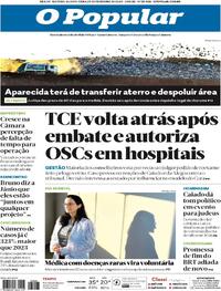 Capa do jornal O Popular 29/02/2024
