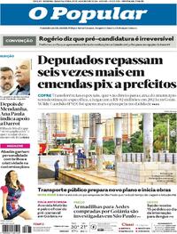 Capa do jornal O Popular 31/01/2024