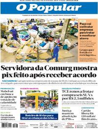 Capa do jornal O Popular 01/07/2025