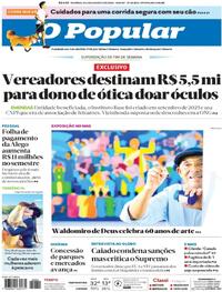 Capa do jornal O Popular 02/08/2025