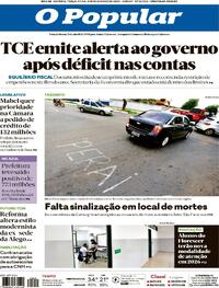 Capa do jornal O Popular 02/12/2025