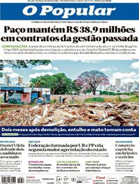 Capa do jornal O Popular 05/05/2025