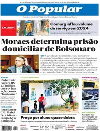 Capa do jornal O Popular 05/08/2025