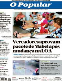 Capa do jornal O Popular 05/12/2025