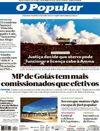 Capa do jornal O Popular 07/11/2025