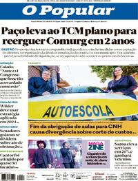 Capa do jornal O Popular 08/08/2025