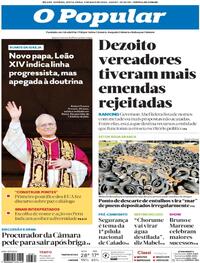 Capa do jornal O Popular 09/05/2025