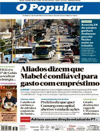 Capa do jornal O Popular 09/07/2025