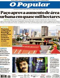 Capa do jornal O Popular 09/12/2025