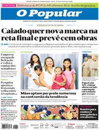 Capa do jornal O Popular 10/05/2025