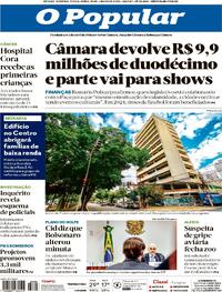 Capa do jornal O Popular 10/06/2025