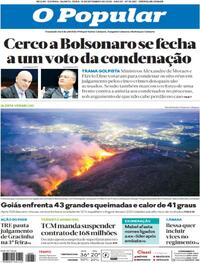 Capa do jornal O Popular 10/09/2025