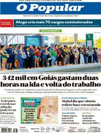 Capa do jornal O Popular 10/10/2025