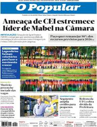 Capa do jornal O Popular 11/08/2025