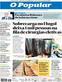Capa do jornal O Popular 11/09/2025