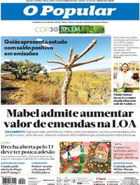 Capa do jornal O Popular 11/11/2025