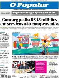 Capa do jornal O Popular 12/06/2025