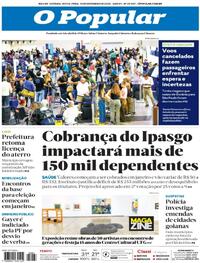 Capa do jornal O Popular 12/12/2025