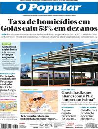 Capa do jornal O Popular 13/05/2025