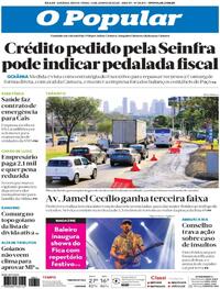 Capa do jornal O Popular 13/06/2025