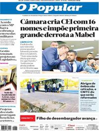 Capa do jornal O Popular 13/08/2025