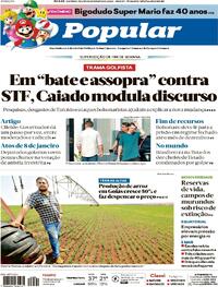 Capa do jornal O Popular 13/09/2025