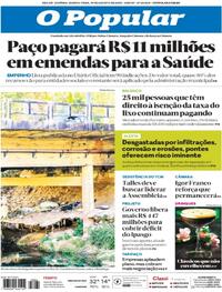 Capa do jornal O Popular 14/08/2025