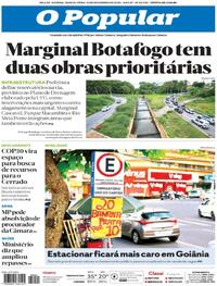 Capa do jornal O Popular 14/11/2025