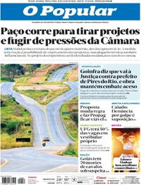 Capa do jornal O Popular 15/07/2025
