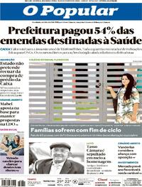 Capa do jornal O Popular 15/12/2025