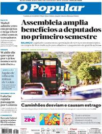 Capa do jornal O Popular 16/07/2025