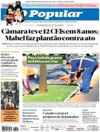 Capa do jornal O Popular 16/08/2025